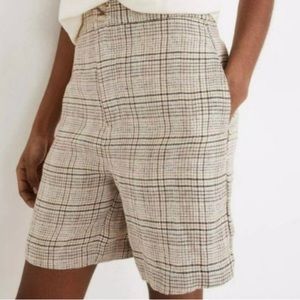 Madewell Highwaisted Plaid Shorts-